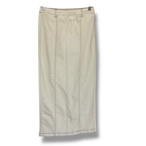 Belle Vere Jean Skirt Denim Maxi Cream White Long Coastal Western‎ Size Small